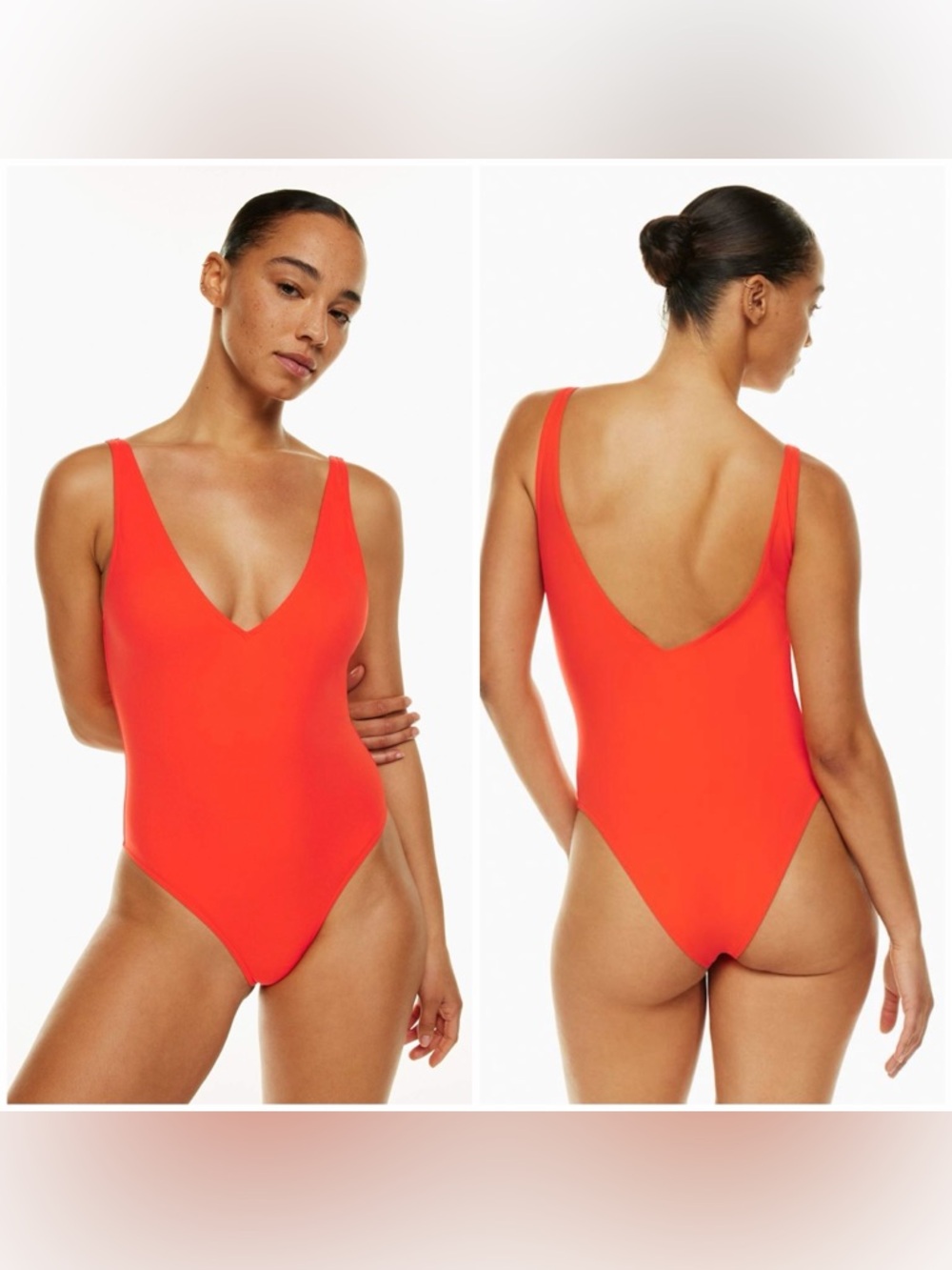 Babaton Bright Red One-Piece Swimsuit